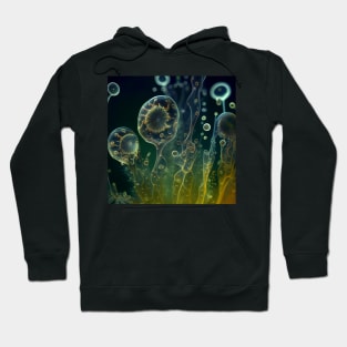 Amoeba Dreams: A Vibrant Aquatic Artwork Hoodie